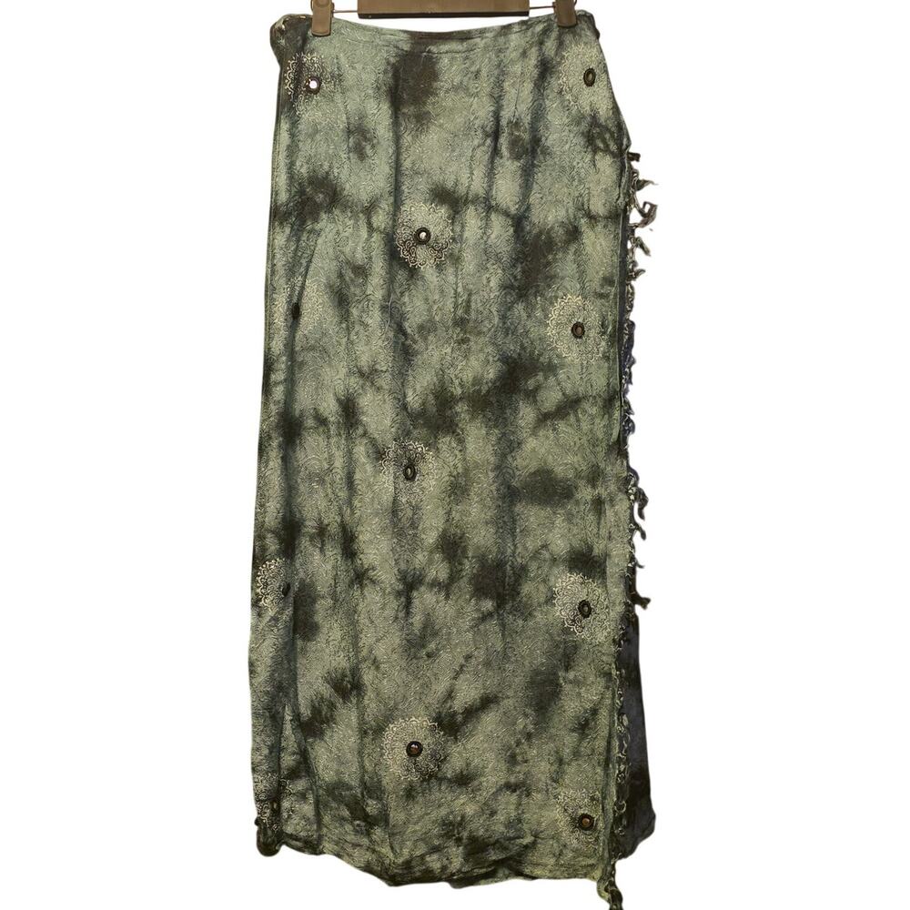 Henna embroidered wrap skirt size os